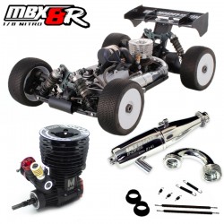 COMBO COCHE 1/8 OFF ROAD MBX8R + MOTOR M5S + ESCAPE COMPLETO 2141